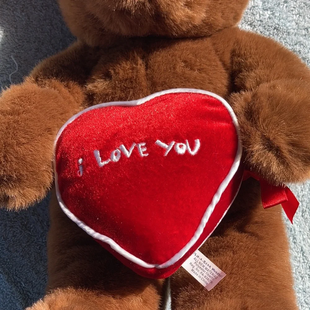 Build a bear I love you bear with heart and bow
